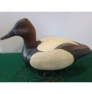 Hadley Companies Original wood Canvasback Drake Duck Decoy signed by Ken Serbus
